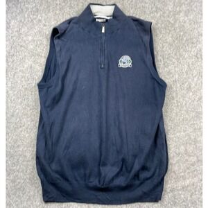 Peter Millar Cashmere Vest Mens Large Blue Lahinch Golf Club *Read‎